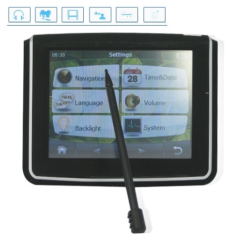 3.5 Inch Portable Multimedia Car GPS Navigator - Click Image to Close